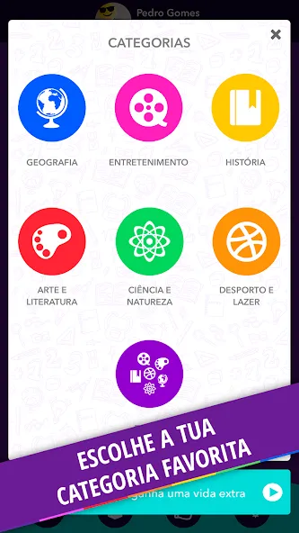 Quizit - Trivia Português MOD — Много жизней и без рекламы на Андроид — скриншот 3 Quizit - Trivia Português MOD — Много жизней и без рекламы на Андроид — скриншот 3