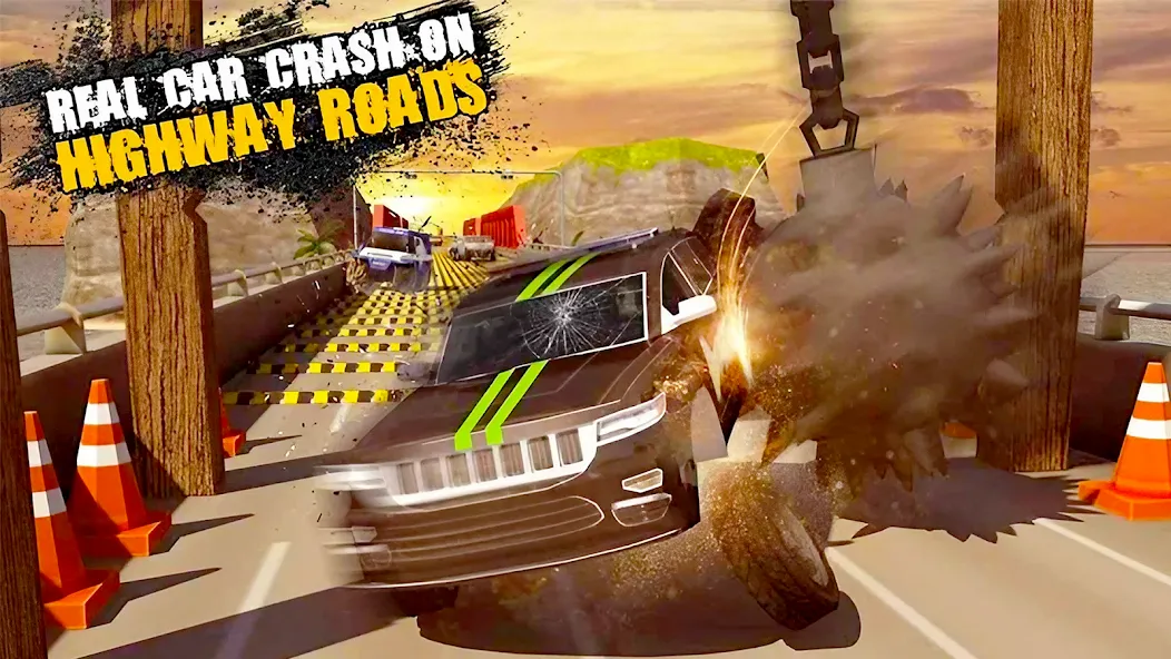 Car Crash Speed Bump Car Games MOD APK — Много денег — скриншот 1