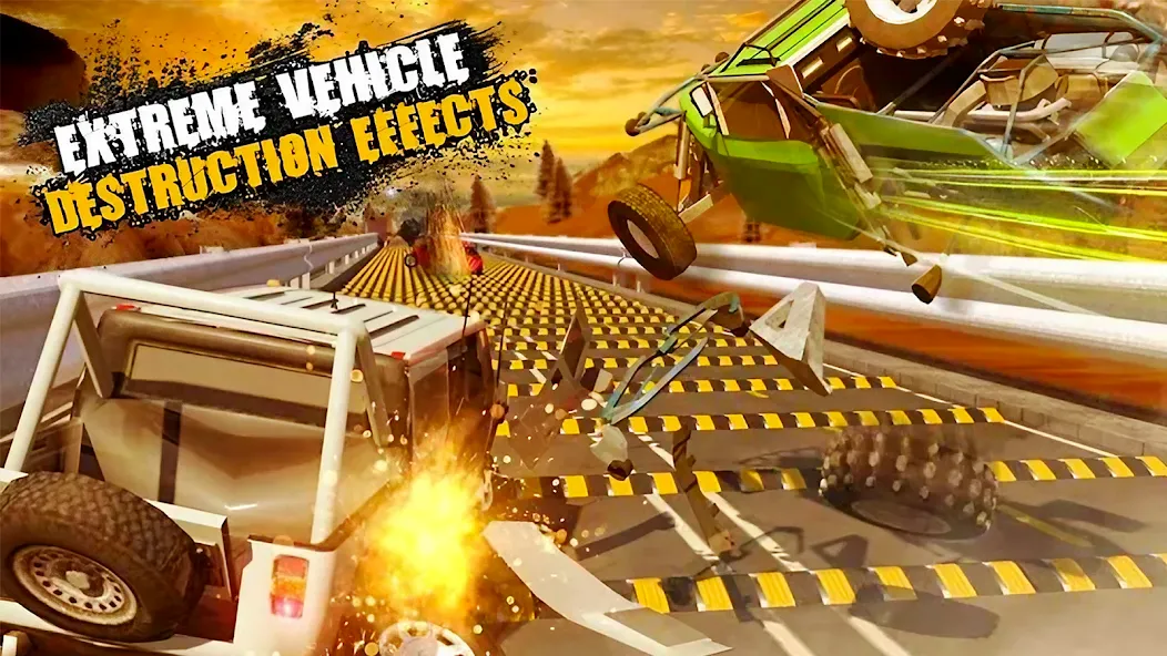 Car Crash Speed Bump Car Games MOD APK — Много денег — скриншот 2