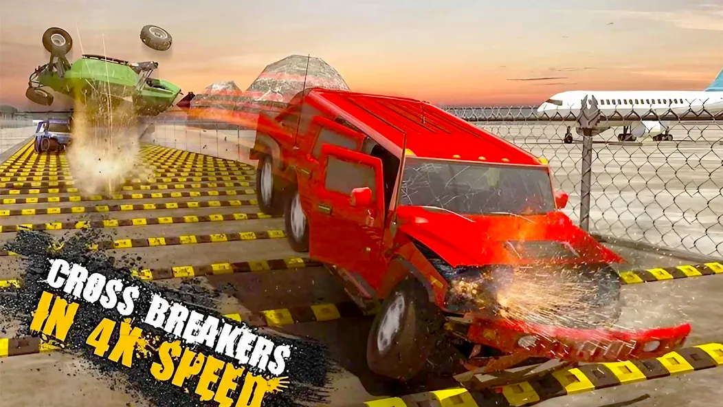 Car Crash Speed Bump Car Games MOD APK — Много денег — скриншот 3