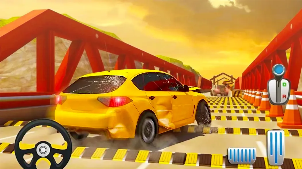 Car Crash Speed Bump Car Games MOD APK — Много денег — скриншот 4