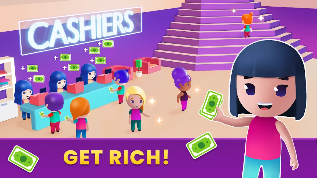 Скачать Idle Beauty Salon Tycoon с модом — Много денег — скриншот 2