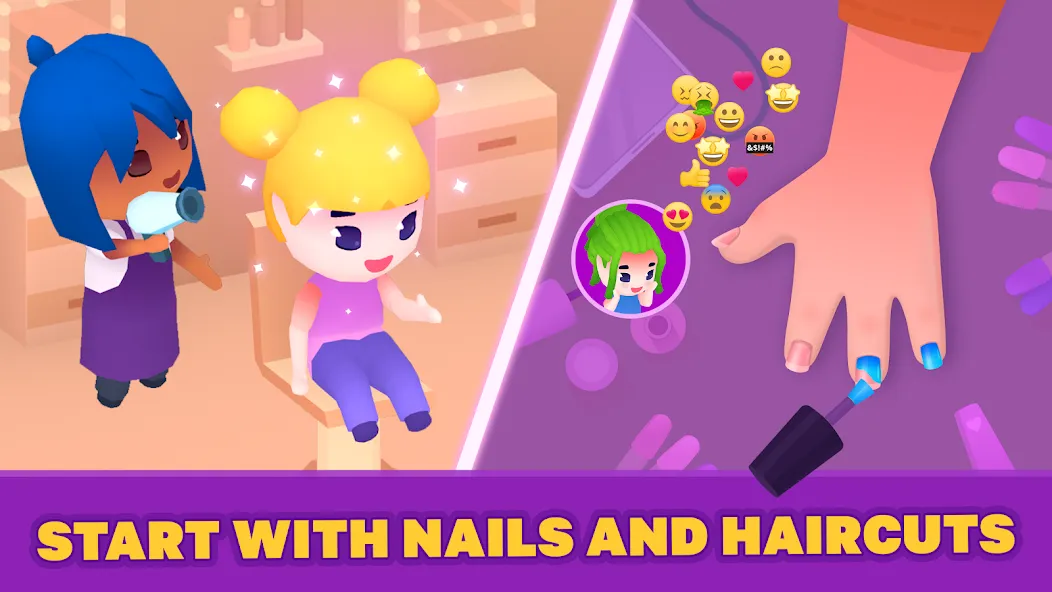 Скачать Idle Beauty Salon Tycoon с модом — Много денег — скриншот 3