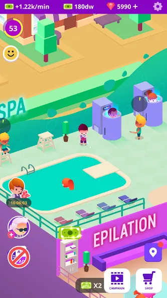 Скачать Idle Beauty Salon Tycoon с модом — Много денег — скриншот 5