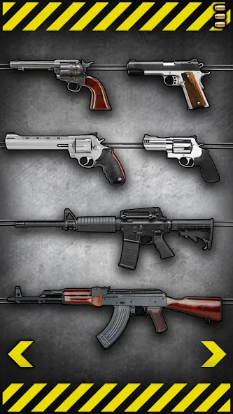 Fire Weapons Simulator MOD APK на Android — Много денег — скриншот 1