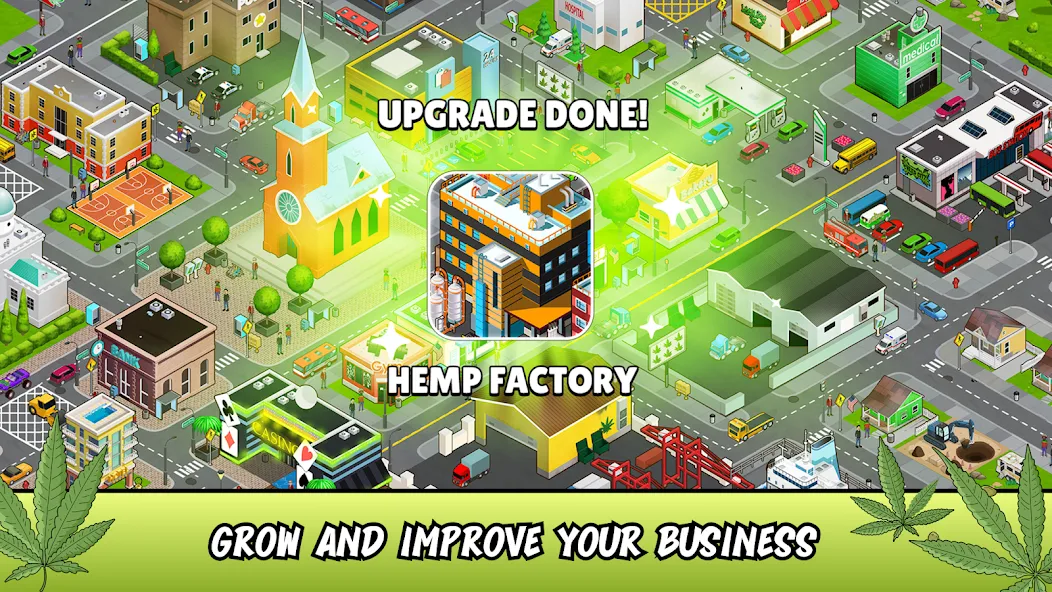 Weed City - Hemp Farm Tycoon MOD APK — Много денег и без рекламы — скриншот 4