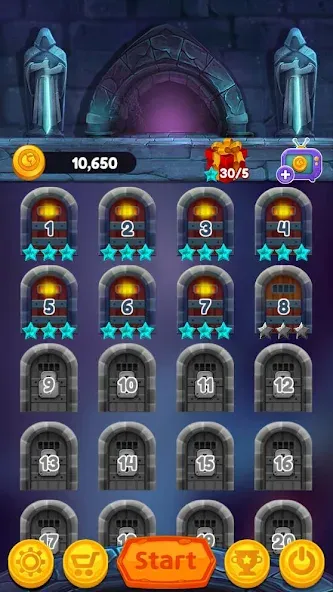 Jewels of Kingdom Knights MOD — Много денег на Андроид — скриншот 1