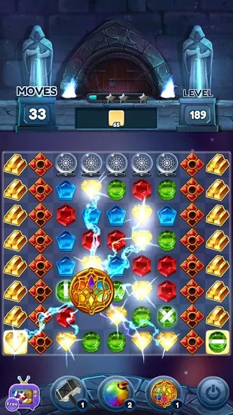 Jewels of Kingdom Knights MOD — Много денег на Андроид — скриншот 2