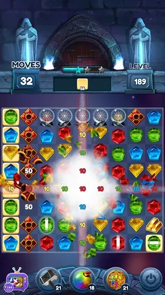 Jewels of Kingdom Knights MOD — Много денег на Андроид — скриншот 5