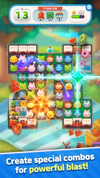 Anipang Match Mod APK Много денег — Скачать на Андроид — скриншот 2 Anipang Match Mod APK Много денег — Скачать на Андроид — скриншот 2