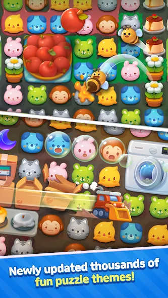 Anipang Match Mod APK Много денег — Скачать на Андроид — скриншот 3 Anipang Match Mod APK Много денег — Скачать на Андроид — скриншот 3