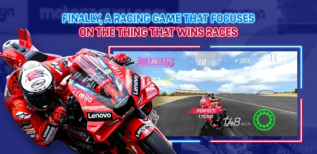 MotoGP Racing '23 — Мод: Много денег — скриншот 1 MotoGP Racing '23 — Мод: Много денег — скриншот 1