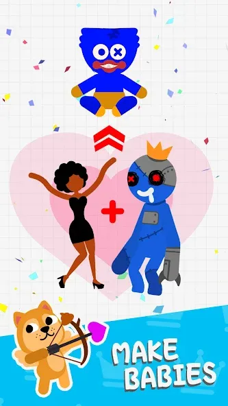 Скачать Love Archer rainbow monster с модом — Много денег — скриншот 4