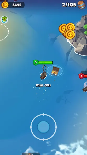 Скачать взломанную Pirate Raid - Caribbean Battle — Много денег — скриншот 3