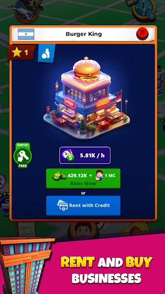 Скачать Geopoly: Tycoon NFT Idle Game (Мод: Много денег) на Андроид — скриншот 1