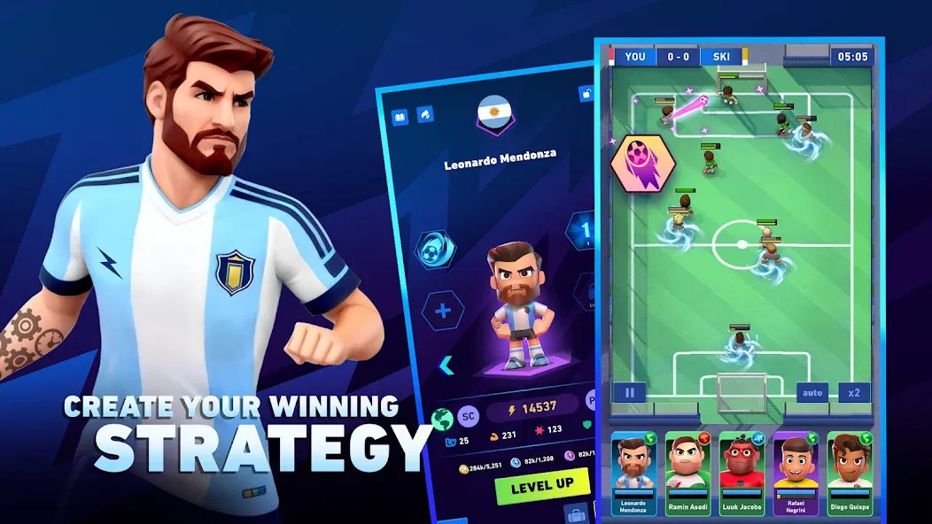 Скачать AFK Football: RPG Soccer Games с модом — Много денег — скриншот 5