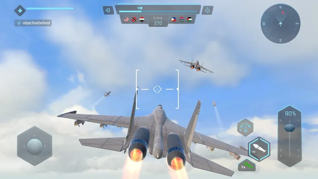 Взлом Sky Warriors: Airplane Games — Много денег — скриншот 3