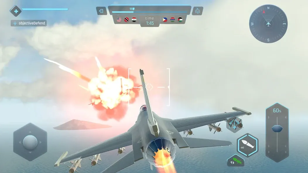 Взлом Sky Warriors: Airplane Games — Много денег — скриншот 5
