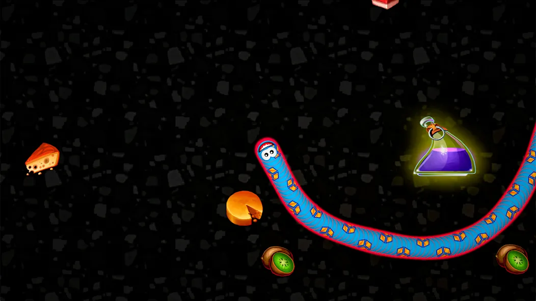 Worms Zone .io - Hungry Snake — Взломанная версия (Много денег и бесконечные монеты) — скриншот 4