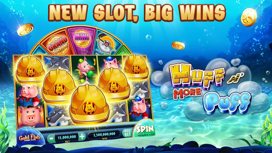 Gold Fish Casino Slot Games MOD APK на Android — Много денег — скриншот 1