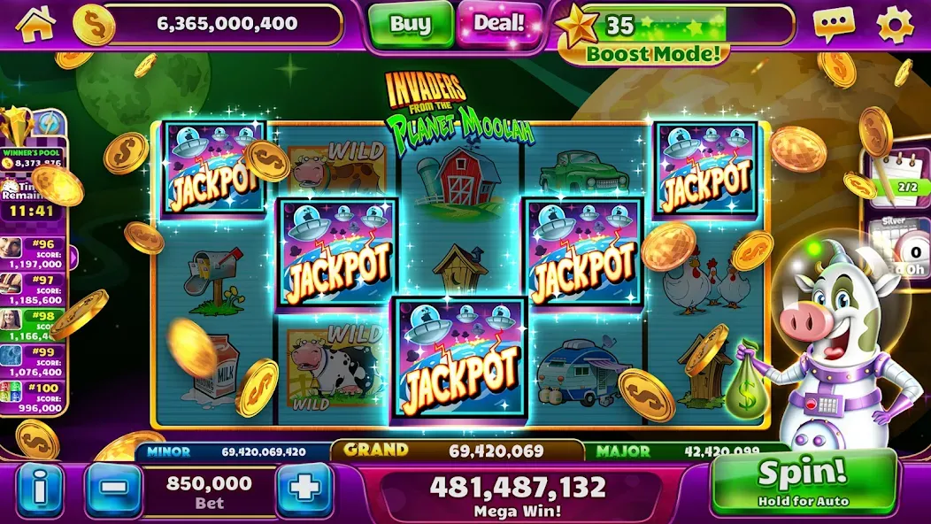 Скачать Jackpot Party Casino Slots — Модификация Много монет и денег — скриншот 3