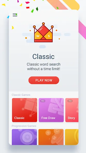 Word Search Colorful MOD APK на Android — Все слова открыты — скриншот 2