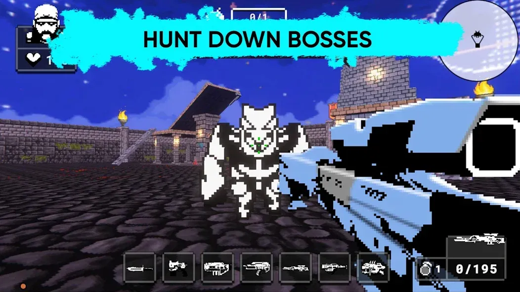 Doomsday pixel shooter 3d (Мод Много денег и патронов) — скриншот 2