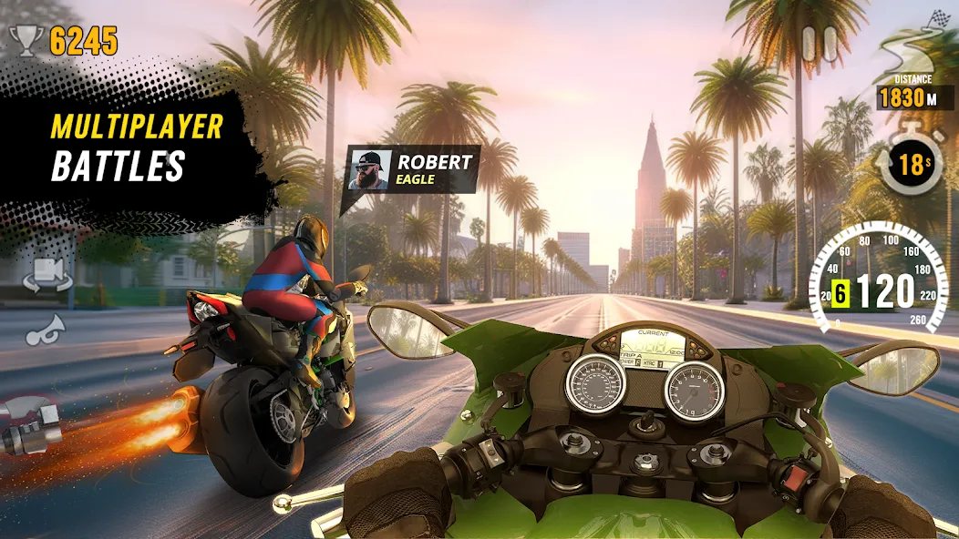 Взломанная Motor Tour: Biker's Challenge на Андроид — Много денег — скриншот 1