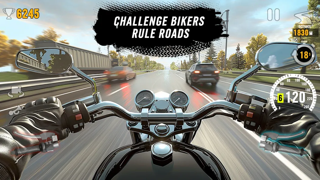 Взломанная Motor Tour: Biker's Challenge на Андроид — Много денег — скриншот 2