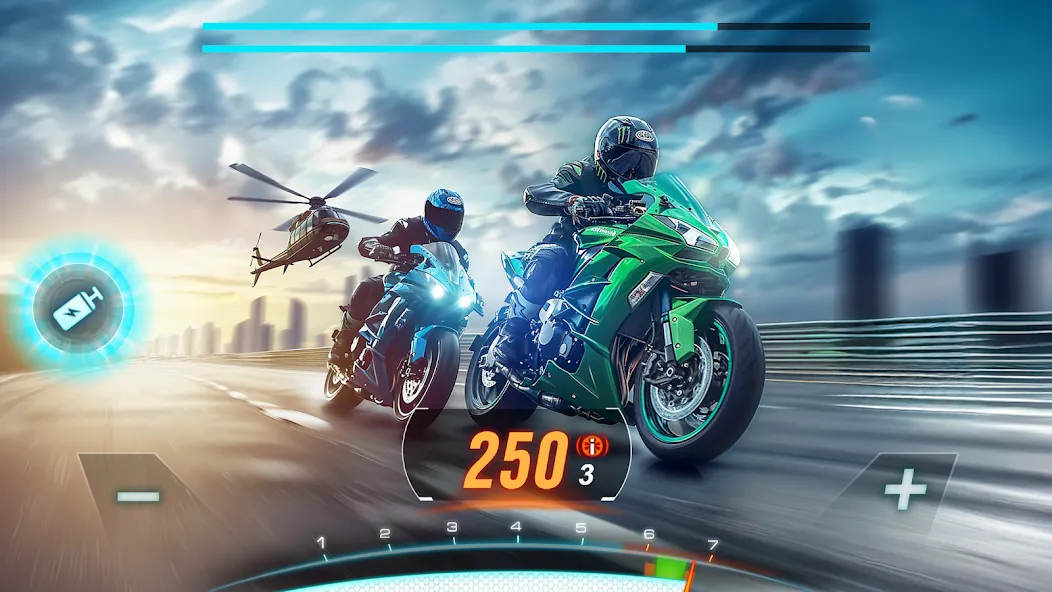 Скачать взлом Motor Bike: Xtreme Races на Андроид — Много денег — скриншот 1