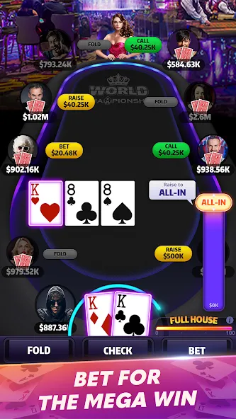 Скачать Mega Hit Poker: Texas Holdem на Андроид — Бесконечные фишки и деньги — скриншот 3