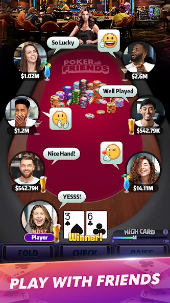 Скачать Mega Hit Poker: Texas Holdem на Андроид — Бесконечные фишки и деньги — скриншот 4
