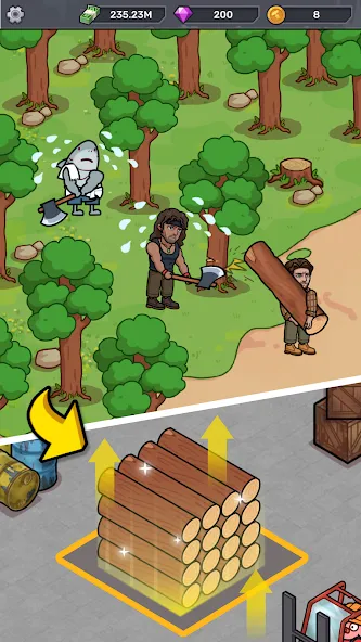 Lumber Out MOD APK — Много денег и без рекламы — скриншот 4