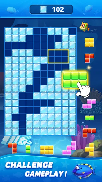 Взломанная Block Ocean 1010 Puzzle Games на Андроид — Много денег — скриншот 2