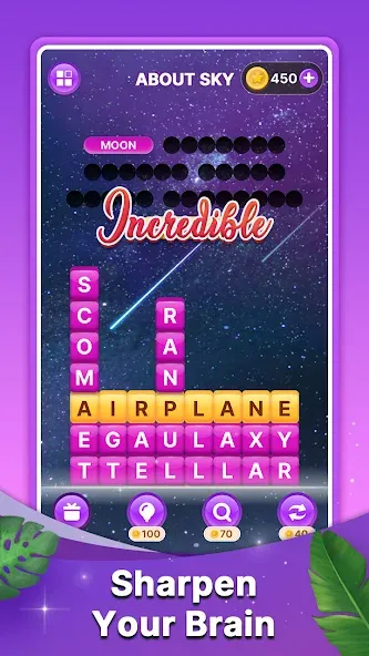 Word Search Block Puzzle Game (Мод Без рекламы) — скриншот 3