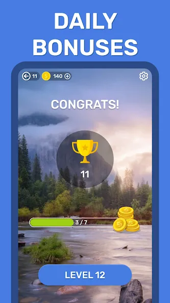 Взломанная Word Search Puzzle Game на Андроид — Все уровни открыты и без рекламы — скриншот 5