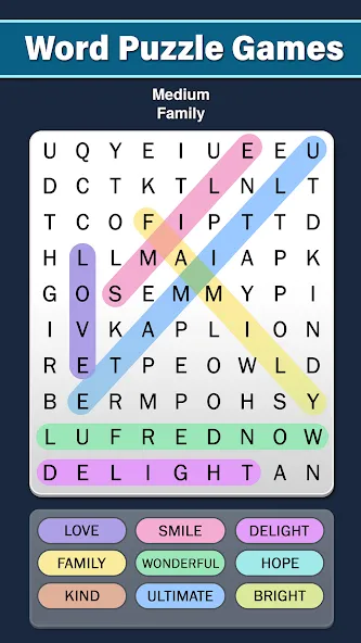 Word Search: Word Find MOD — Много денег на Андроид — скриншот 2