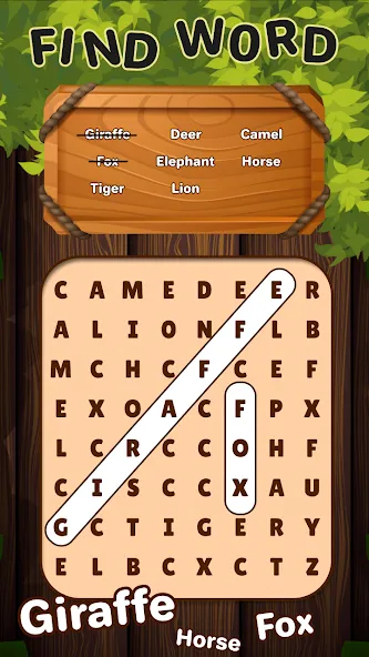Взломанная Word Search Supreme Puzzle на Андроид — Все уровни разблокированы — скриншот 5