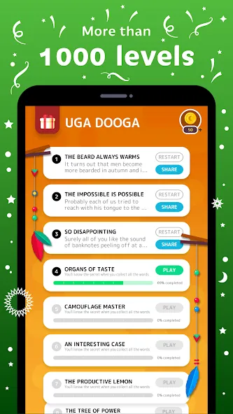 Скачать Word Catcher: Word Search с модом — Много подсказок — скриншот 3
