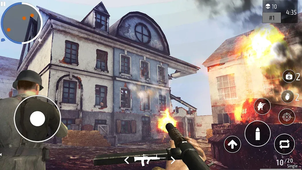 Скачать World War 2 Shooter offline с модом — Много денег и патронов — скриншот 1