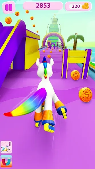 Unicorn Kingdom: Running Games (Мод Много денег) — скриншот 1 Unicorn Kingdom: Running Games (Мод Много денег) — скриншот 1