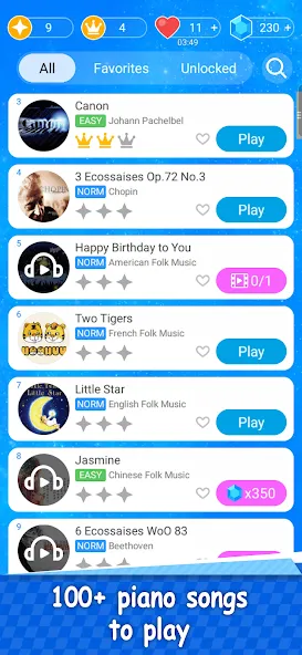 Скачать Magic Piano Music Tiles 2 — Последняя версия (Много денег и алмазов) — скриншот 3