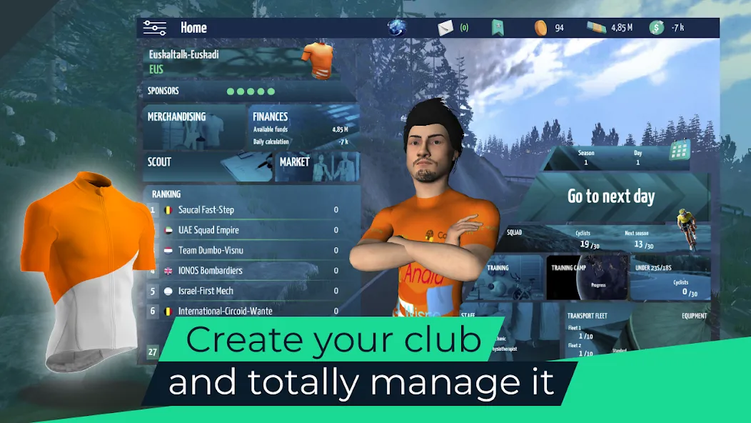 Live Cycling Manager 2023 — Много денег — скриншот 1