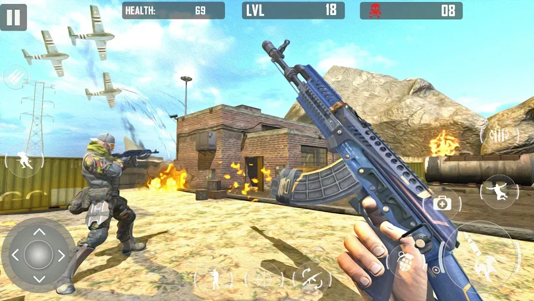 fps cover firing Offline Game MOD — Много денег на Андроид — скриншот 5