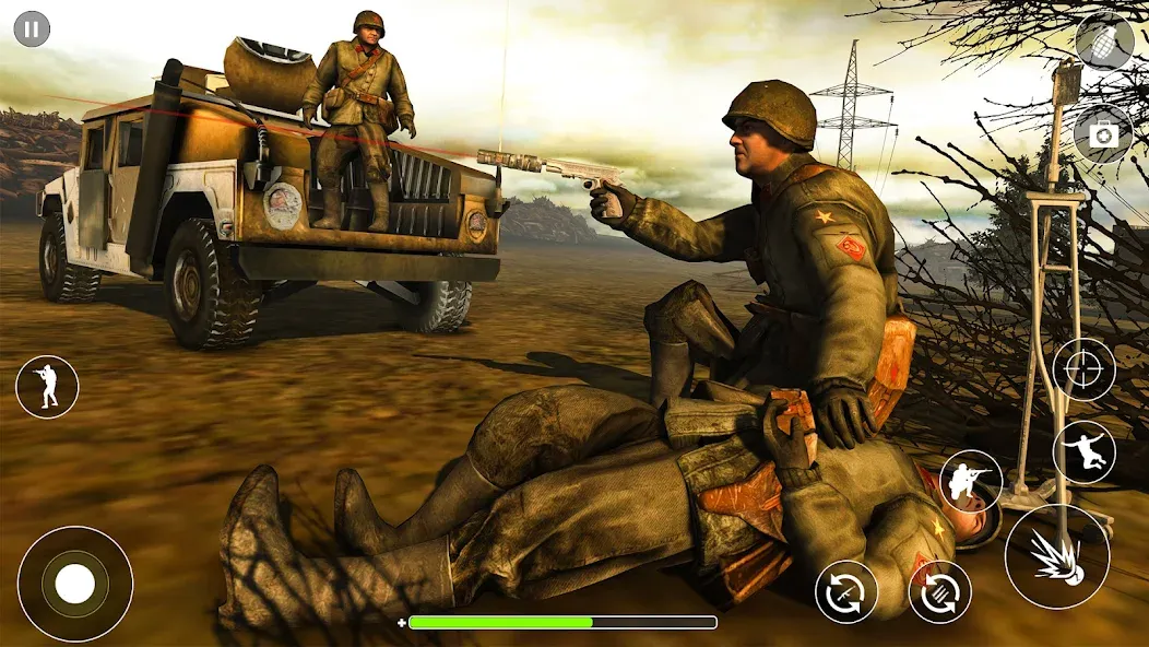 Скачать WW2 Survival Shooter :Gun fire (Мод: Много денег) на Андроид — скриншот 3