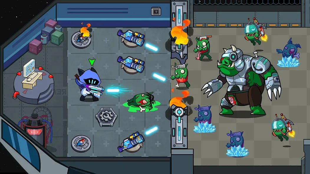 Space Survival: Zombie Attack MOD APK — Много денег и бессмертие — скриншот 4