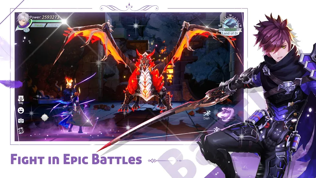 Взломанная Dragonicle: 2024 Fantasy RPG на Андроид — Много денег и бесконечные кристаллы — скриншот 3