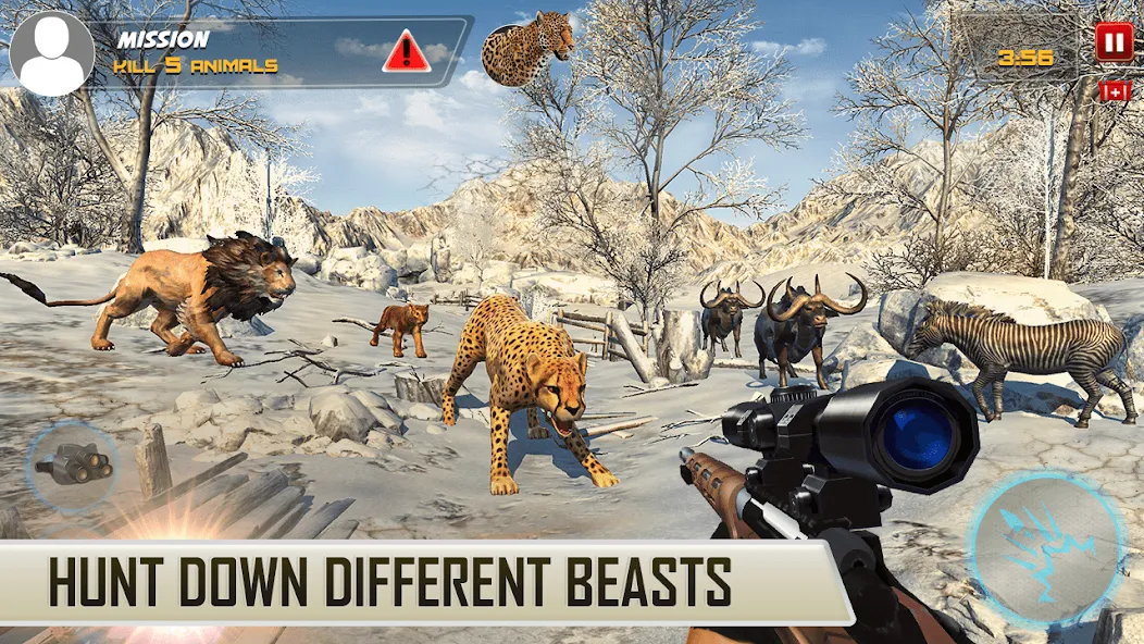 Dino Hunting Sniper Shooter 3D MOD APK на Android — Много денег — скриншот 3