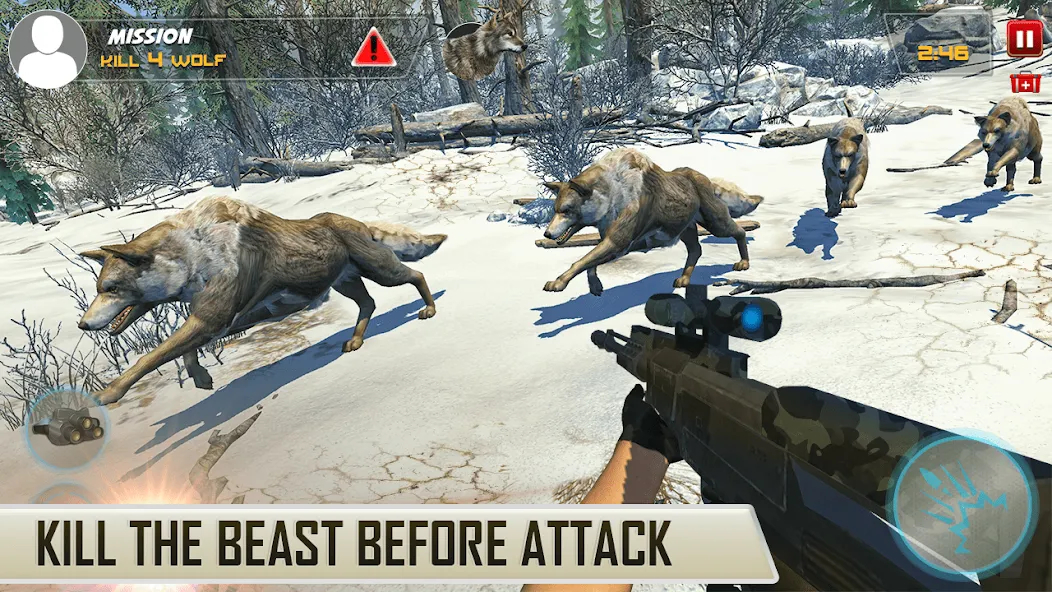 Dino Hunting Sniper Shooter 3D MOD APK на Android — Много денег — скриншот 5