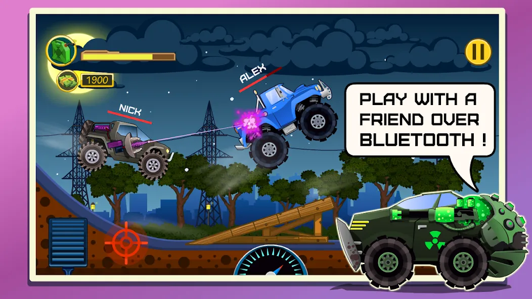 Mad Hill Racing: Bluetooth — Взломанная версия (Много денег) — скриншот 1